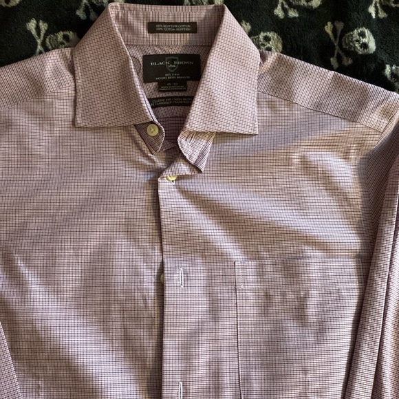 NEW WITH TAGS! Black Brown 1826 Classic Fit Men’s dress shirt - Picture 4 of 5